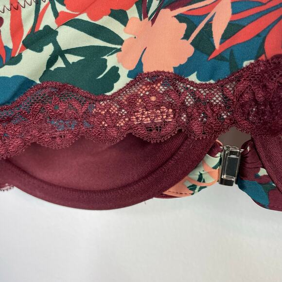 Adore me Adore Me Anais Lightly Padded Contour Demi Bra Front Closure 36D 36 D - Picture 8 of 10